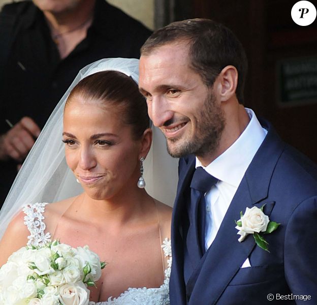 Mariage du footballeur Giorgio Chiellini et Carolina Bonistalli &agrave; Livourne en Italie le 19 juillet 2014