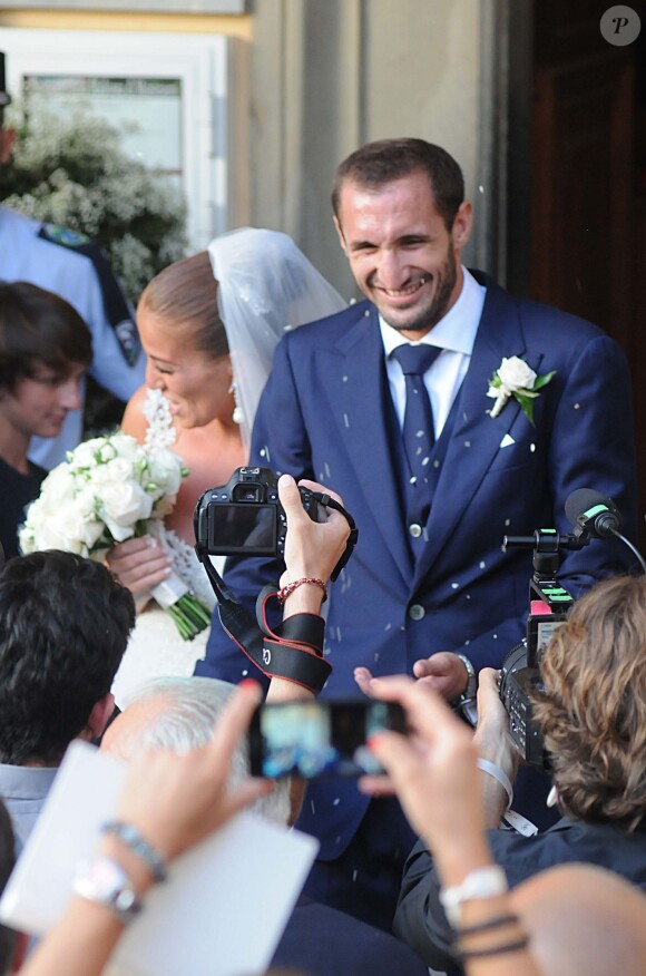 Mariage de Giorgio Chiellini et Carolina Bonistalli à Livourne en Italie le 19 juillet 2014