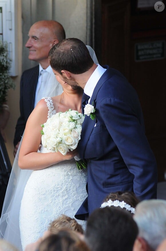 Mariage du footballeur Giorgio Chiellini et Carolina Bonistalli à Livourne le 19 juillet 2014