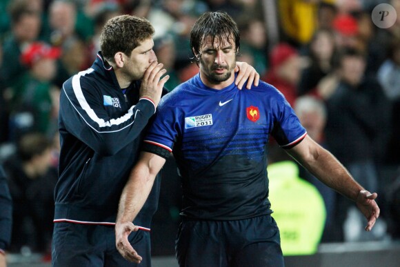 Pascal Pape et Julien Pierre à Auckland, le 15 octobre 2011. 