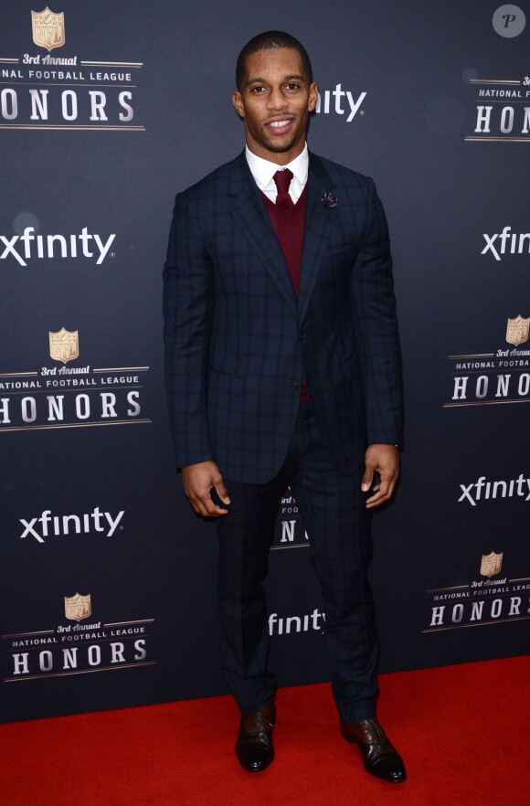 Victor Cruz lors de la soriée NFL Honors au City Music Hall de New York le 1er février 2014