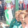 La reine Elizabeth II a photobombé les selfies des hockeyeuses australiennes aux Jeux du Commonwealth à Glasgow le 24 juillet 2014, premier jour de compétition. Twitter Anna Flanagan.