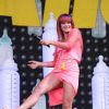 Lily Allen sur la scène principale du festival de Glastonbury, le 27 juin 2014.