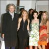 Bob Geldof, sa fiancée Jeanne Marine et ses filles Pixie et Peaches à Londres, le 9 février 2005.