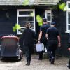 Les autorités au domicile de Peaches Geldof où le corps de la jeune femme vient d'être retrouvé par son époux Thomas Cohen, à Wrotham dans le Kent, le 7 avril 2014.