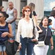 Susan Sarandon et Jonathan Bricklin se promenant dans les rues de New York le 26 juillet 2014