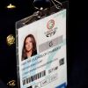 Le pass de Kate Middleton lors des XXe Jeux du Commonwealth, à Glasgow. Pratique pour se faire de l'air, paraît-il.