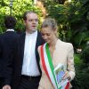 Beatrice Borromeo, compagne de Pierre Casiraghi, avait procuration du maire pour célébrer le mariage de sa meilleure amie Beatrice Gerli et de Giorgio Brusnelli à Santa Margherita Ligure, en Italie, le 27 juillet 2014.