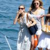 Beatrice Borromeo très détendue le 26 juillet à Santa Margherita Ligure, en Italie, à la veille du mariage de sa meilleure amie Beatrice Gerli et de Giorgio Brusnelli, qu'elle célébrait le 27 juillet 2014.