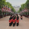 Le Mall s'étirant jusqu'à Buckingham Palace lors de la parade de Trooping the Colour le 14 juin 2014