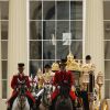 Le carrosse d'Elizabeth II quittant Buckingham Palace pour se rendre à l'ouverture du Parlement à Westminster, le 4 juin 2014 à Londres.