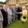 Elizabeth II à Buckingham Palace lors d'une garden party le 3 juin 2014, à Londres.