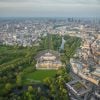 Vue aérienne de Buckingham Palace et du parc St James en mai 2014