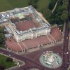 Vue aérienne de Buckingham Palace, à Londres.