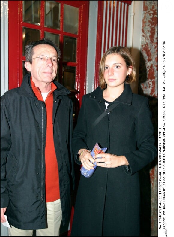 Patrice Leconte et sa fille Alice à paris le 5 novembre 2003. 