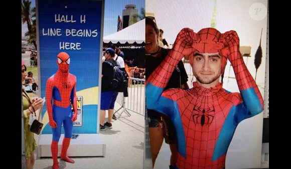 Daniel Radcliffe déguisé en Spider-man pour passer inaperçu au Comic-Con 2014