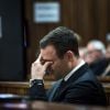 Oscar Pistorius sur le banc des accusés de la North Gauteng High Court de Pretoria, le 1er juillet 2014