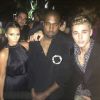 Richie Akiva, Kim Kardashian, Kanye West et Justin Bieber lors de l'anniversaire de Riccardo Tisci à Ibiza. Le 1er août 2014.