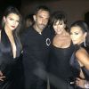 Riccardo Tisci, entourée de Kendall Jenner, Kris Jenner et Kim Kardashian pour son anniversaire à Ibiza. Le 1er août 2014.
