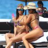 Paz Cornu et Karina Jelinek assurent le show sur une plage de Miami, le 31 juillet 2014.