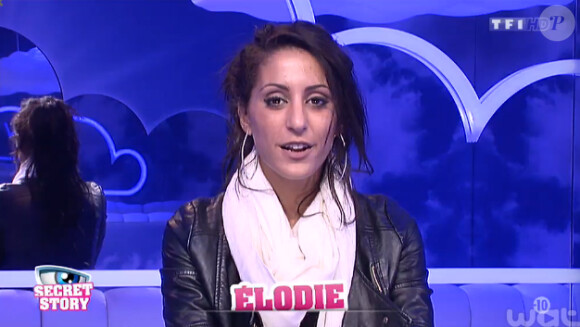 Elodie dans la quotidienne de Secret Story 8, sur TF1, le mardi 5 aout 2014