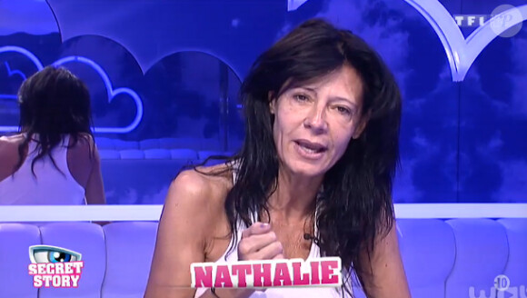 Nathalie dans la quotidienne de Secret Story 8, sur TF1, le mardi 5 aout 2014