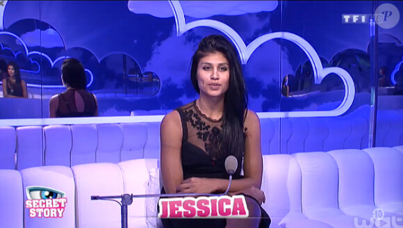 Jessica dans la quotidienne de Secret Story 8, sur TF1, le mardi 5 aout 2014