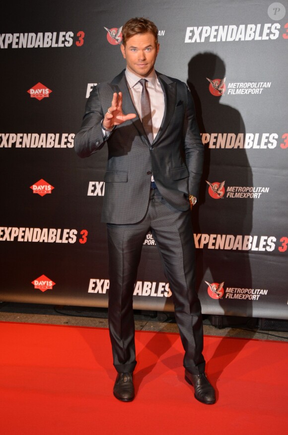 Kellan Lutz à la première d'Expendables 3 à l'UGC Normandie, Paris, le 7 août 2014.