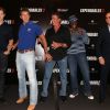 Kellan Lutz, Antonio Banderas, Sylvester Stallone, Wesley Snipes, Jason Statham - L'équipe du film "Expendables 3" lors d'un photocall à l'hôtel George V à Paris , le 7 août 2014.