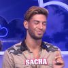 Sacha dans la quotidienne de Secret Story 8, sur TF1, le vendredi 8 aout 2014