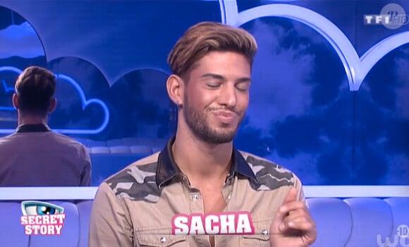 Sacha dans la quotidienne de Secret Story 8, sur TF1, le vendredi 8 aout 2014