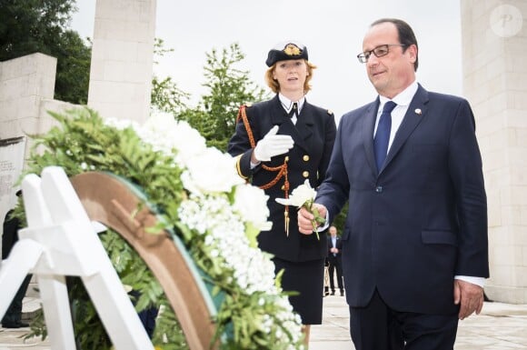 François Hollande - Cérémonie de commémoration du centenaire de la première guerre mondiale à Liège en Belgique, le 4 août 2014.