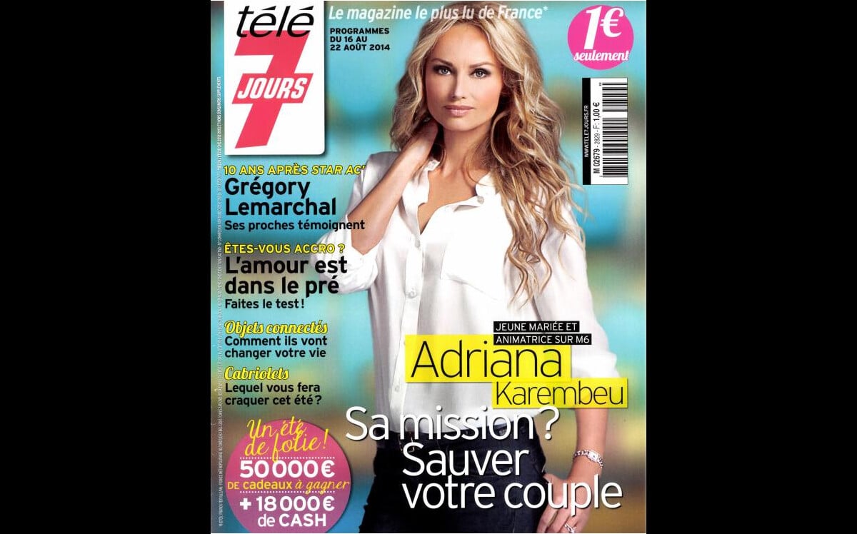 Vidéo Adriana Karembeu En Couverture Du Magazine Télé 7 Jours En Kiosques Le 11 Août 