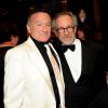 Robin Williams et Steven Spielberg lors de la soirée en l'honneur de Mike Nichols le 10 juin 2010