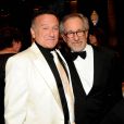  Robin Williams et Steven Spielberg lors de la soir&eacute;e en l'honneur de Mike Nichols le 10 juin 2010 