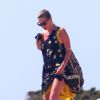 Kate Moss en vacances à Formentera. Le 12 août 2014.