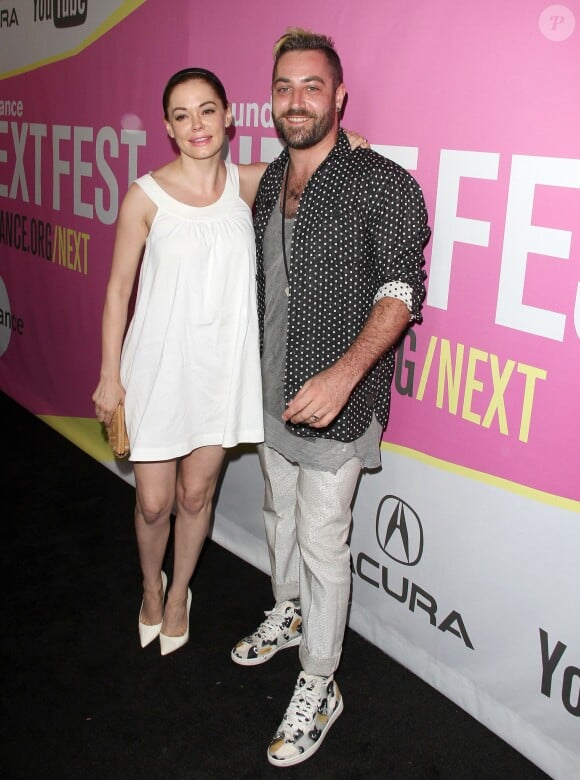 Rose McGowan,et son mari Davey Detail - Avant-première du film "Life After Beth" à Los Angeles, le 8 août 2014.