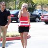 Britney Spears et son petit ami David Lucado vont déjeuner au restaurant à Agoura Hills, le 11 août 2014.