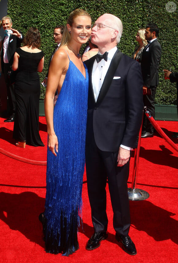 Heidi Klum et Tim Gunn arrivent au Nokia Theater pour assister à la cérémonie des Creative Arts Emmy Awards 2014. Los Angeles, le 16 août 2014.