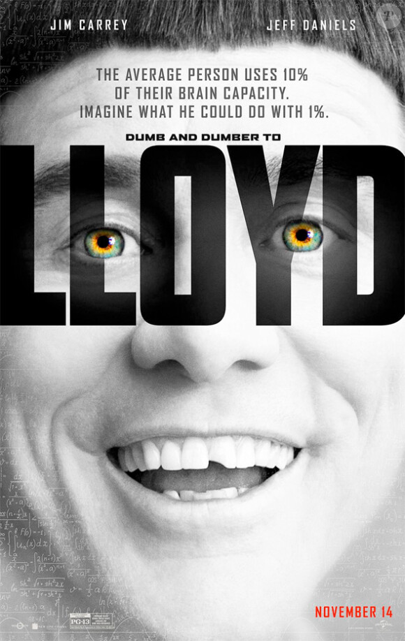 Affiche du film Dumb & Dumber De avec Jim Carrey qui parodie le film Lucy
