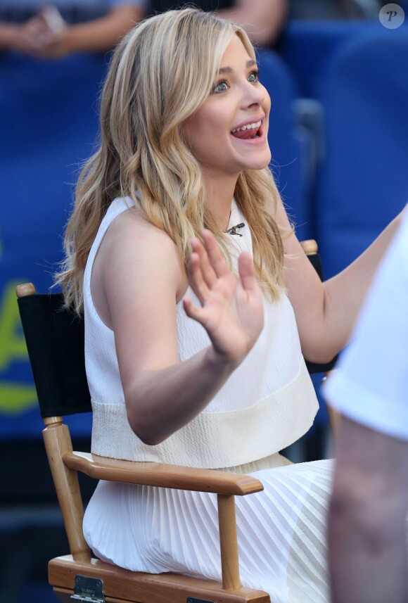 Chloe Grace Moretz font la promotion de leur nouveau film "Si je reste" sur le plateau de l'émission TV "Good Morning America" à New York le 18 août 2014