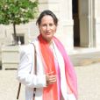 Ségolène Royal, ministre de l'Ecologie, du Développement durable et de l'Énergie - Paris, le 20 août 2014 - Sortie du conseil des Ministres au Palais de l'Elysée à Paris.