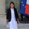 Aurélie Filippetti, ministre de la Culture et de la Communication - Paris, le 20 août 2014 - Sortie du conseil des ministres au Palais de l'Elysée à Paris.