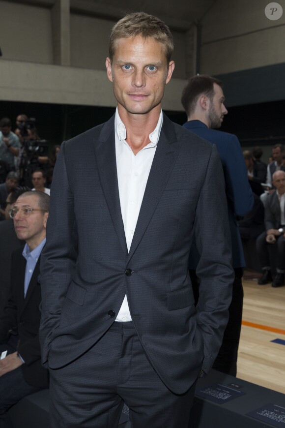 Arnaud Lemaire au défilé Hommes Christian Dior printemps-été 2015 au Tennis Club de Paris, le 28 juin 2014.