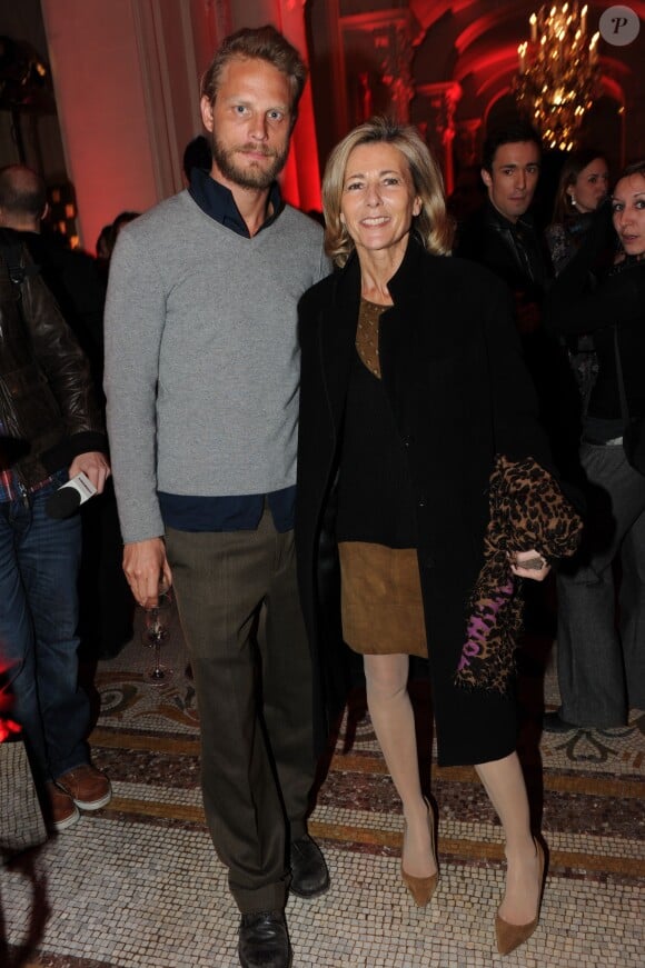 Arnaud Lemaire et Claire Chazal lors des 25 ans du magazine TV Mag Paris, le 9 février 2012.