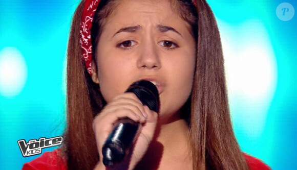 Océane dans The Voice Kids sur TF1. Episode 1 diffusé le samedi 23 août 2014 sur TF1.