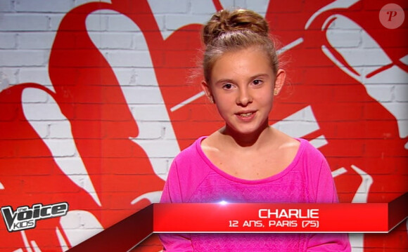 Charlie dans The Voice Kids sur TF1. Episode 1 diffusé le samedi 23 août 2014 sur TF1.