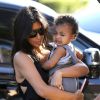 Kim Kardashian, sa fille North, sa mère Kris Jenner, sa soeur Kourtney (enceinte) et ses enfants Mason et Penelope visitent le zoo de San Diego. Le 22 août 2014.