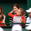 Mirka Federer et ses filles Charlene et Myla lors du tournoi de Halle, le 15 juin 2014