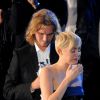 Miley Cyrus et son ami SDF Jesse Helt, lors de la cérémonie des MTV Video Music Awards au Forum de Los Angeles, le 24 août 2014.